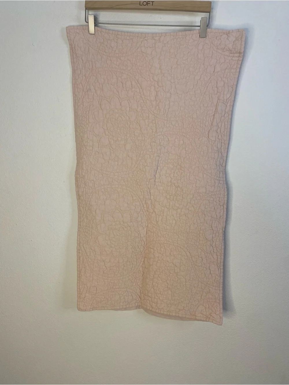 Pottery Barn Blush Pink King Linen Pillow Sham 36x20 in Crinkled Soft Farmhouse